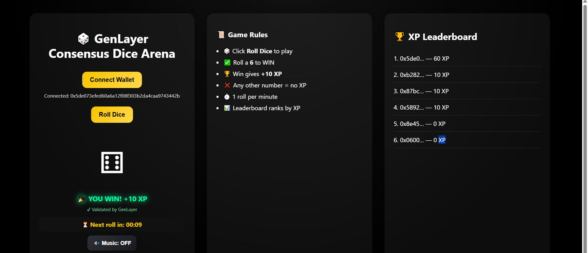 GenLayer Game screenshot